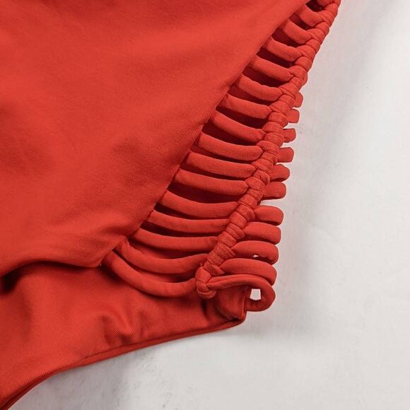 Becca by Rebecca Virtue No Strings Attached One Piece Swimsuit Tangerine Medium - Picture 9 of 10